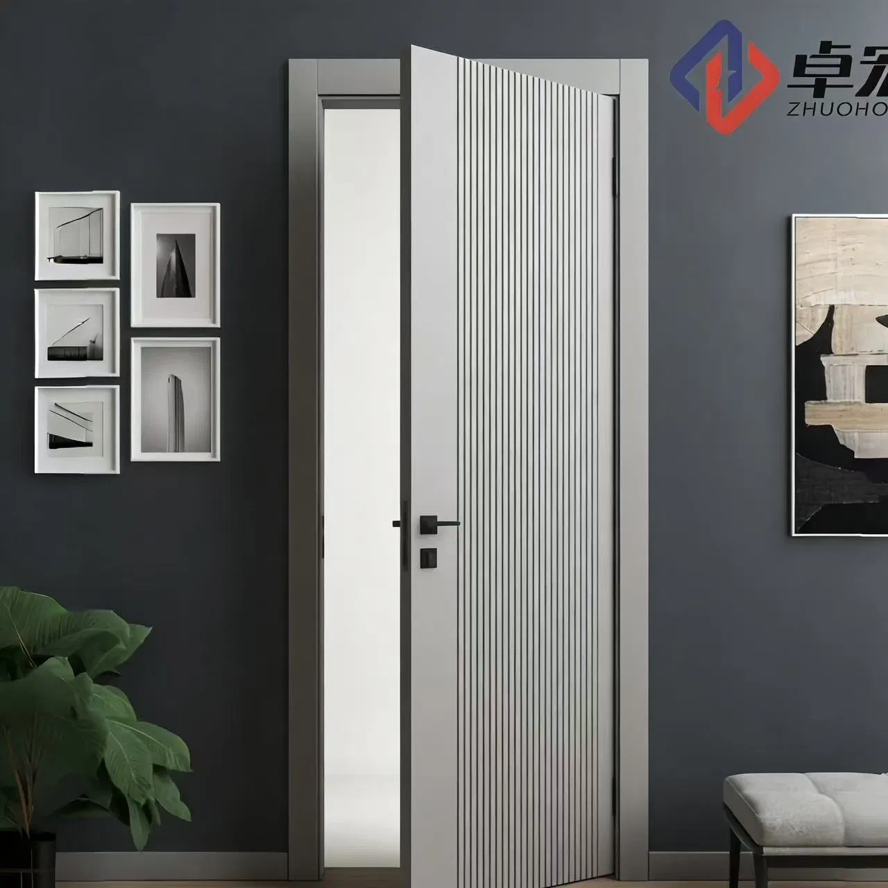 Wooden Fire Door - Postmodern Design with ISO9001 Certification Included