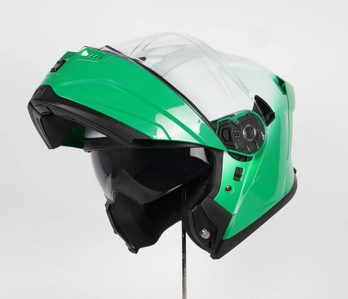 Мотошлем модульный с двойным козырьком, сертификат DOT