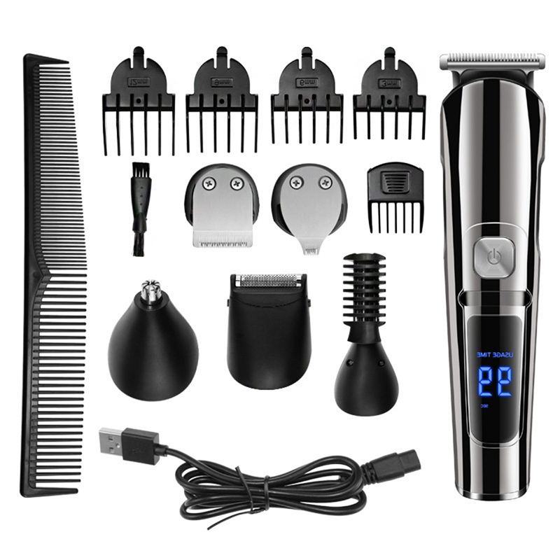 Professional Waterproof Engraving Beard Clipper Set for Barbershop Use