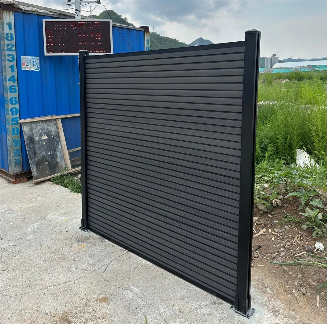 Slatted Shape Co-Extrusion Waterproof Easy Installation Fence Panels WPC