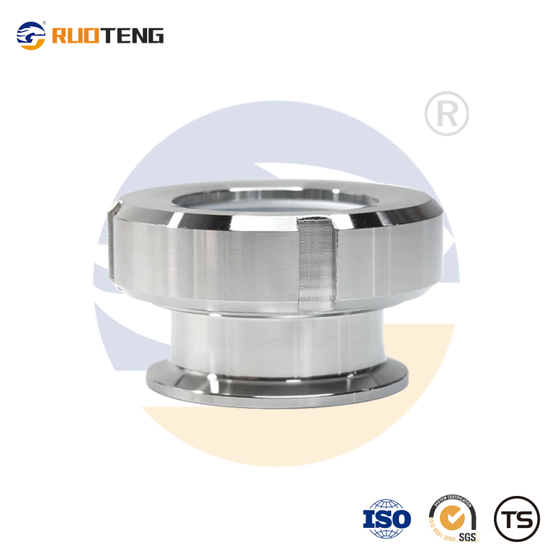 [Ruoteng] Sanitary Stainless Steel 304 316 316L Union Type Round Sight Glass SS304 Stainless Steel Flange Sight Glass