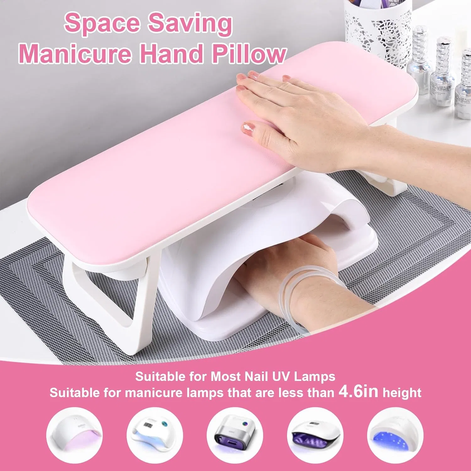 Popular Folding Nail Arm Rest PU Leather Hand Rest Nails Hand Holder