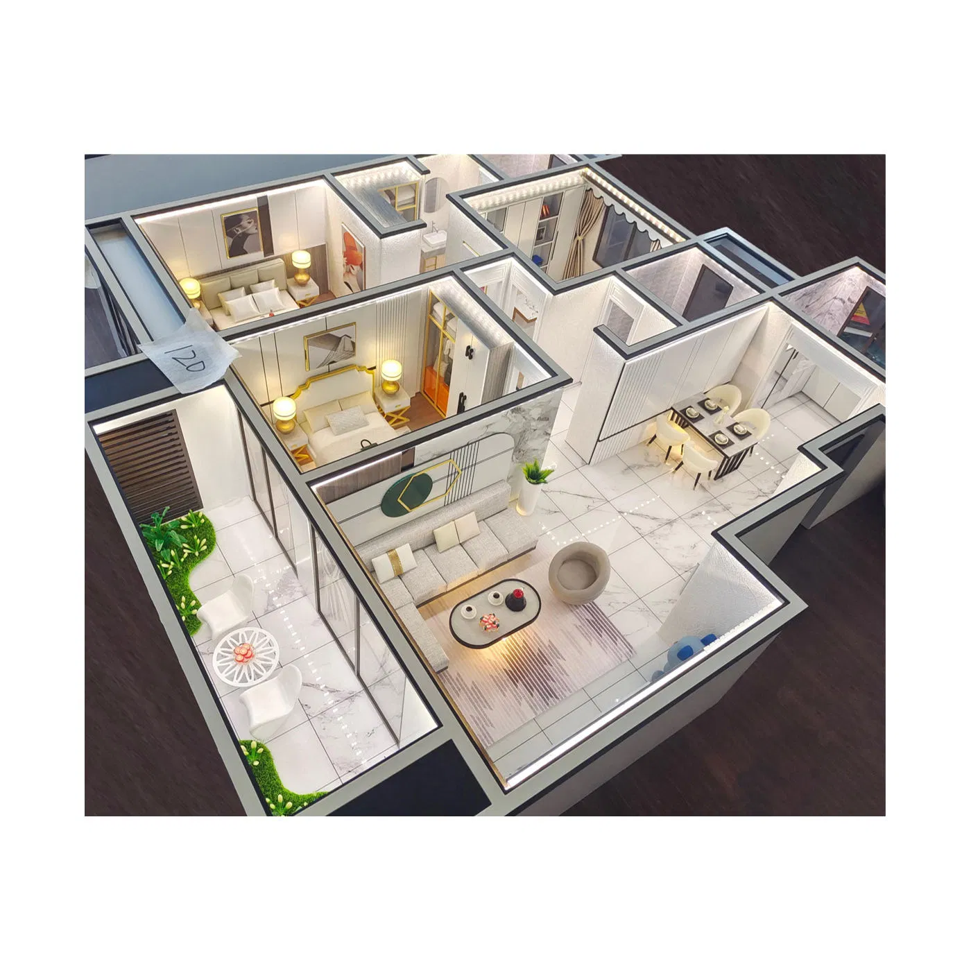 Professional Custom Modern Residential Interior Space Miniature Scale Model