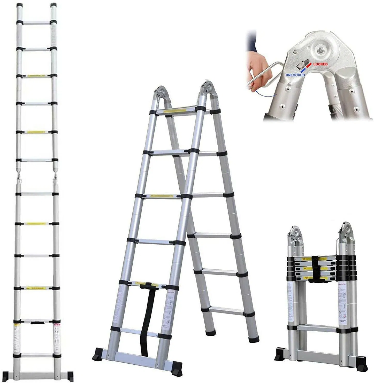 Direct Manufacturer Price High Stability Commercial Aluminum Step Ladder with Platform