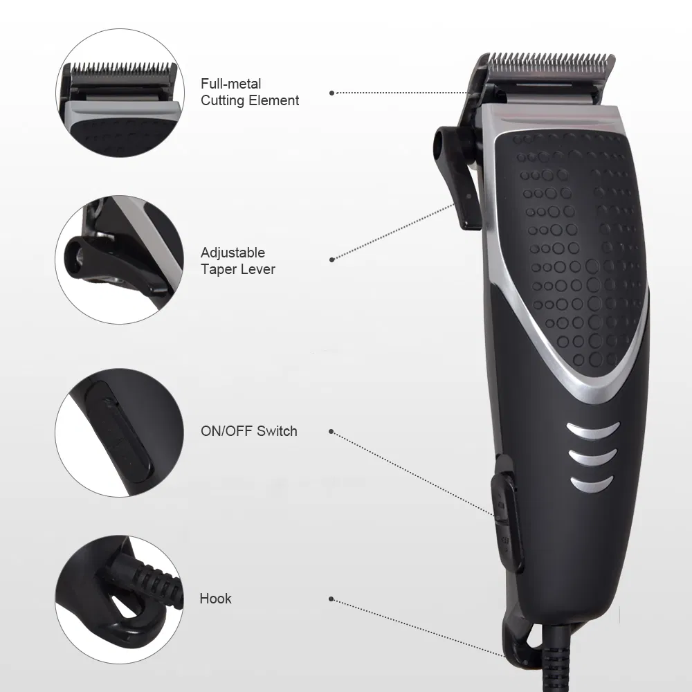 Salon AC Adjustable Blade-Lever Electric Hair Trimmer Clipper