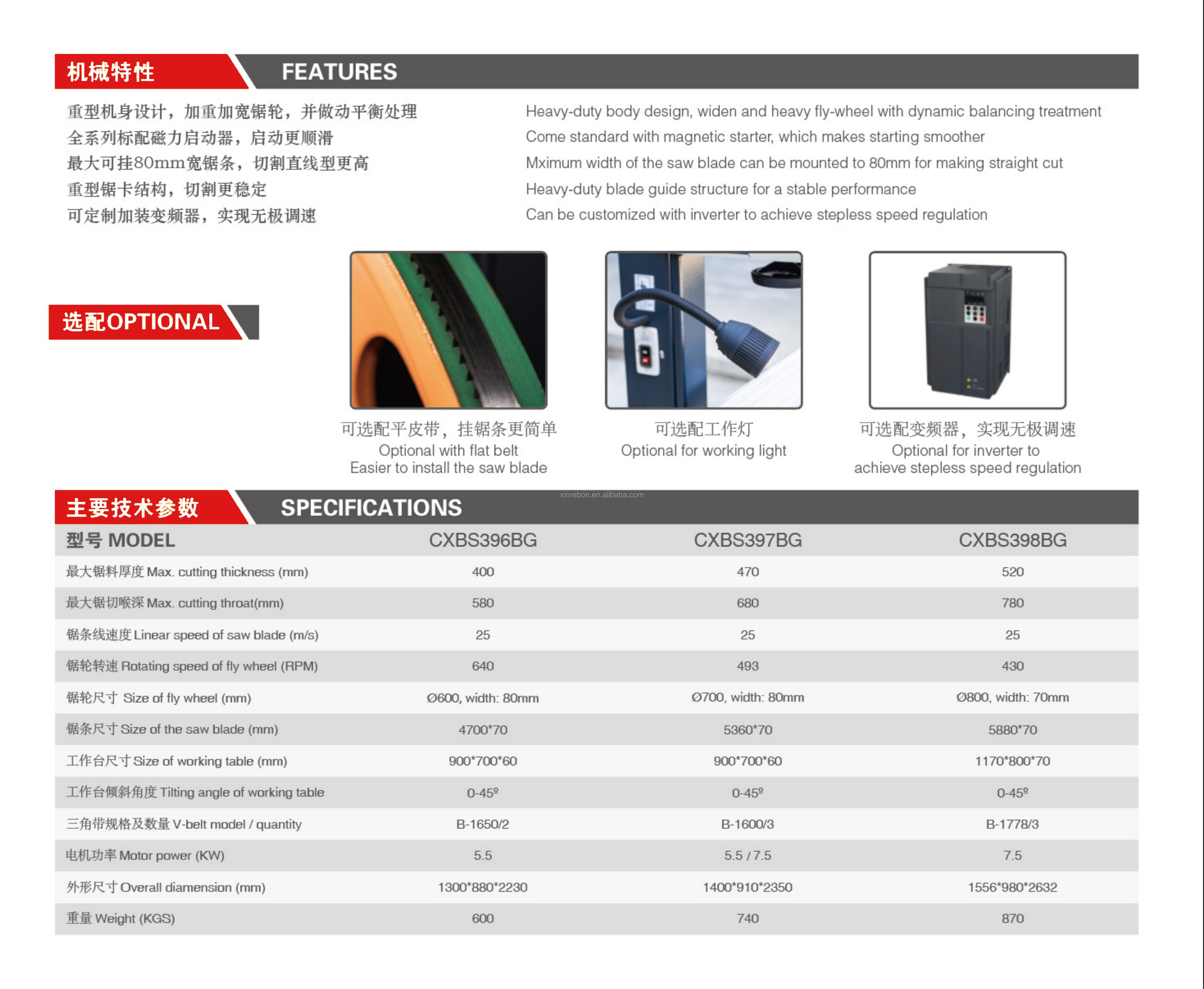 Станок ленточнопильный вертикальный наклон стола 45°