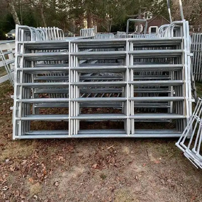 Heavy Duty Galvanized Metal Round Pen Cattle Corral Fence Livestock Wire Fence Farm Horse Yard Fence Panels