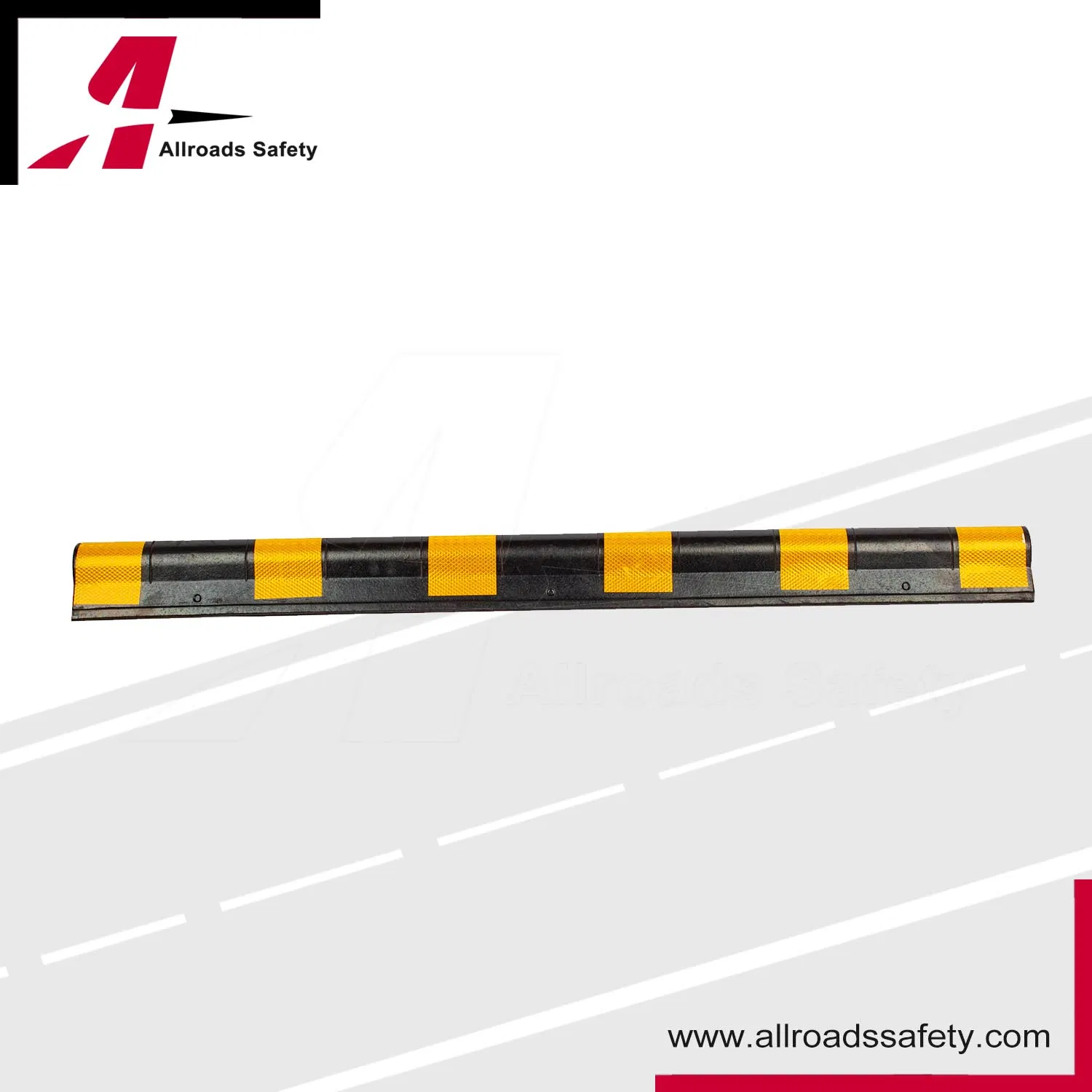 120cm Reflective Rounded Rubber Wall Corner Guard