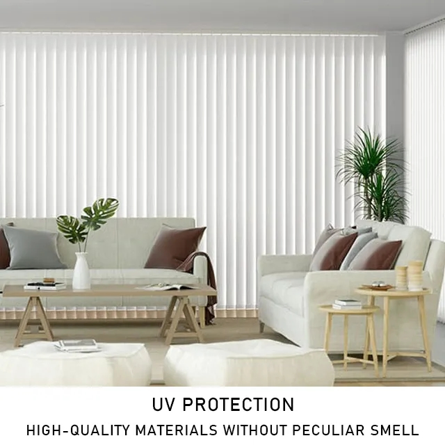 Customized Large Window Smart Electric Motorized Automatic Sheer Allusion Curtain Vertical Blinds