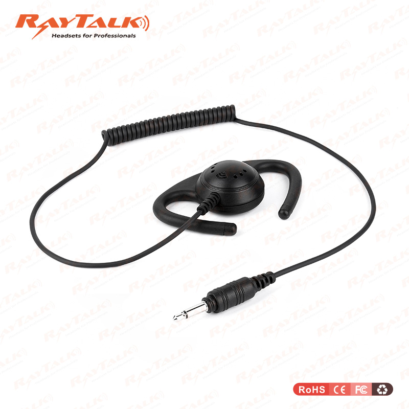 Open D Shape Listen Only Earpiece with 3.5mm or 2.5mm Jack