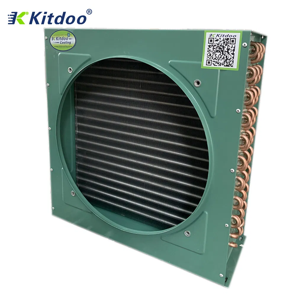 Heat Exchanger Hot Sale Copper Tube Air Cooled Condenser with Four Fans for Cold Room Refrigeration Condenser