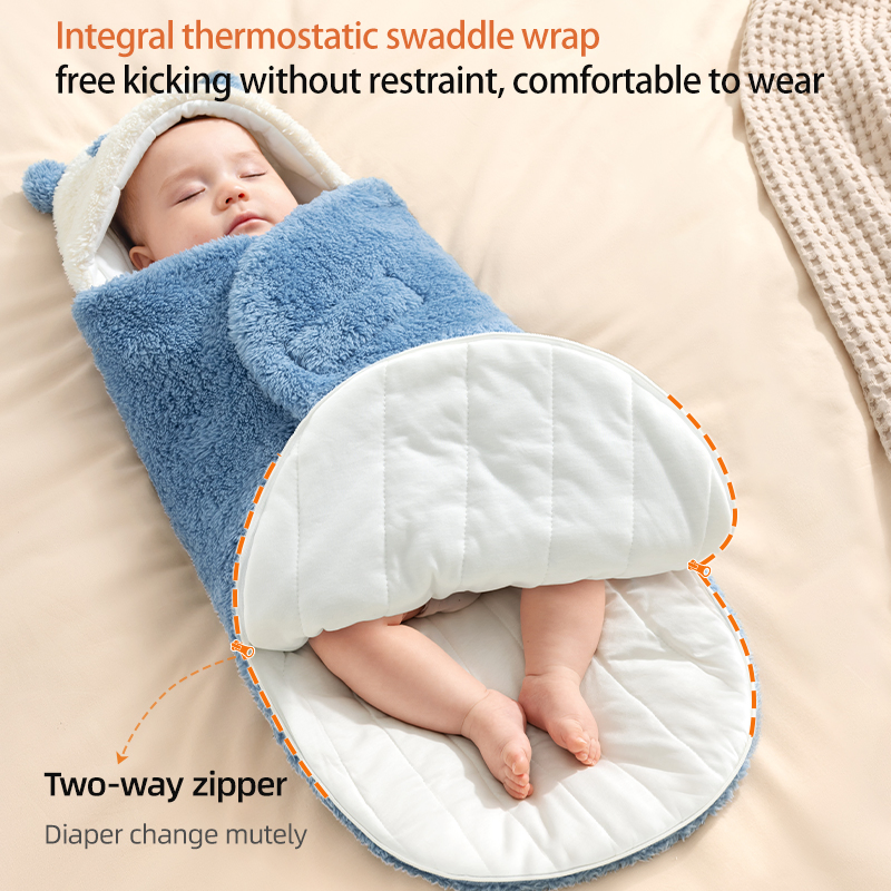 Customize Baby Sleep Suit Popular Cotton Knitted Polyester Infant Swaddle Sleeping Bag