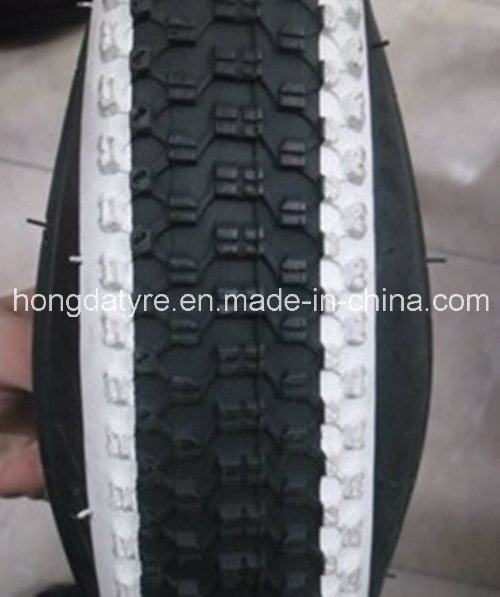 Детская велопокрышка 24x2.125, 26x2.125, черная с белой полосой