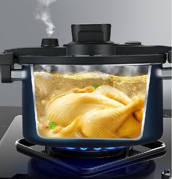 Colorful Non-Stick Cooking Pot Fast Heating Home Soup Low Micro Pressure Cooker