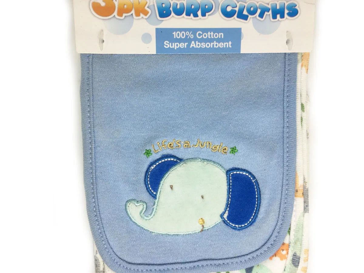 China Supplier Custom Design Embroidered Organic Cotton Jersey Feeding Burp Cloths