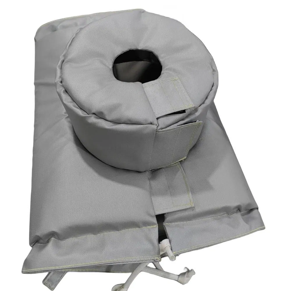 Strainer Insulation Jackets Silicone Coated Glass Fiber Steam Pipe Insulation Covers