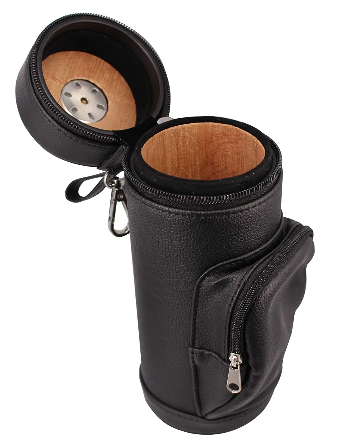 Premium Handy Leather Travel Cigar Humidor Cigar Tube Conveniently Carry Lighter and Cutter