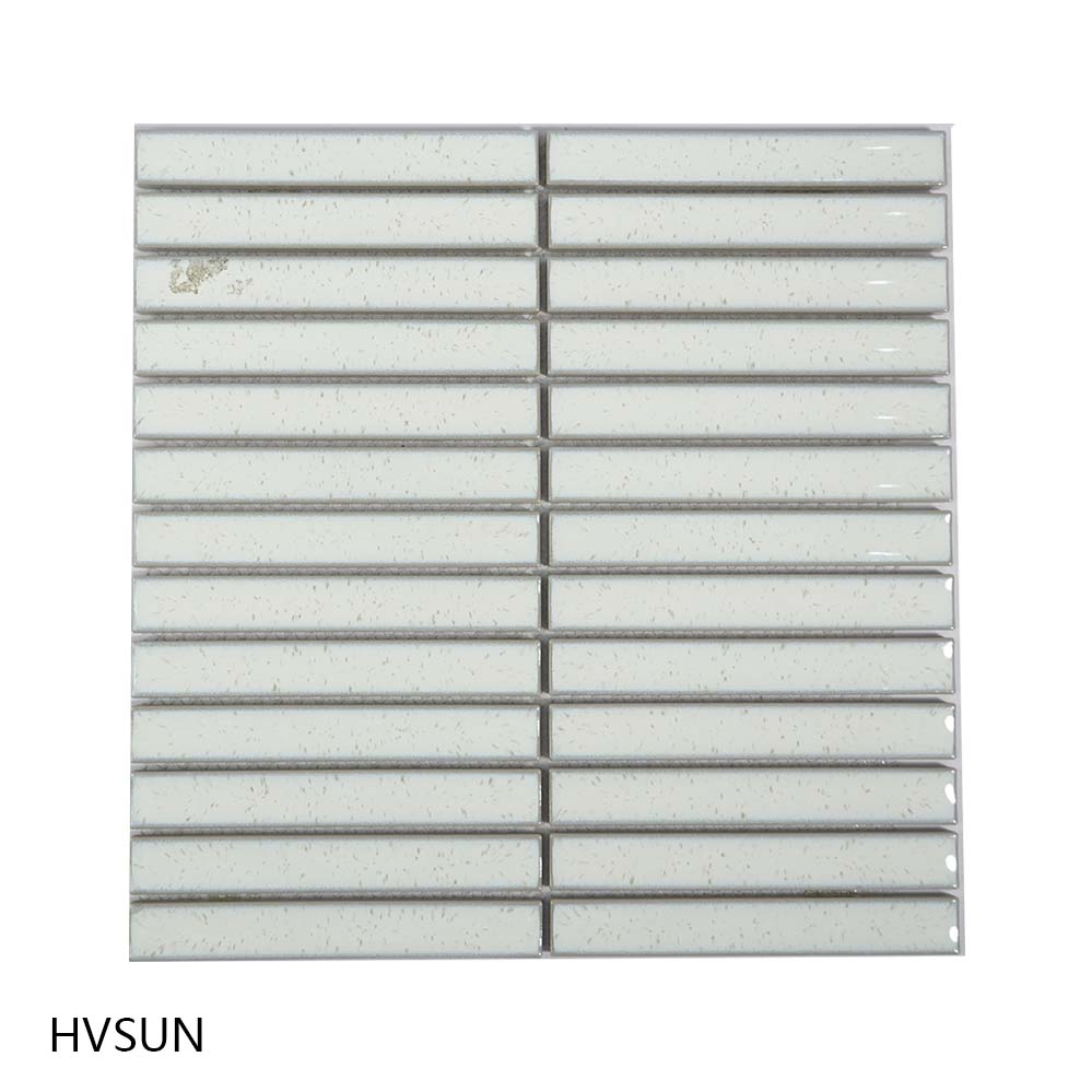 Carrara White Stone Mosaic Mix Black Square Shape Glass Mosaic for Sale