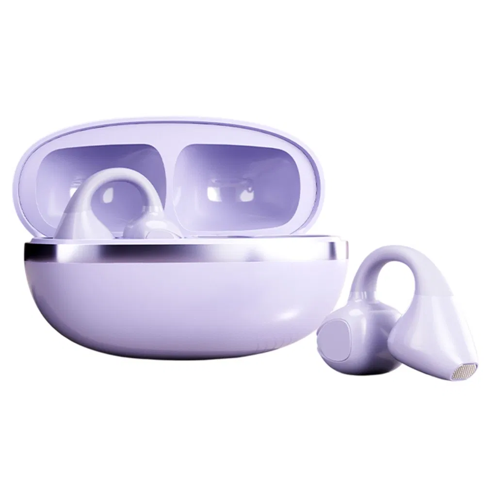 High Quality Tws Wireless Bluetooth-Compatible Headset Stereo Sound Ipx4 Purple Sweatproof Sports Earphones