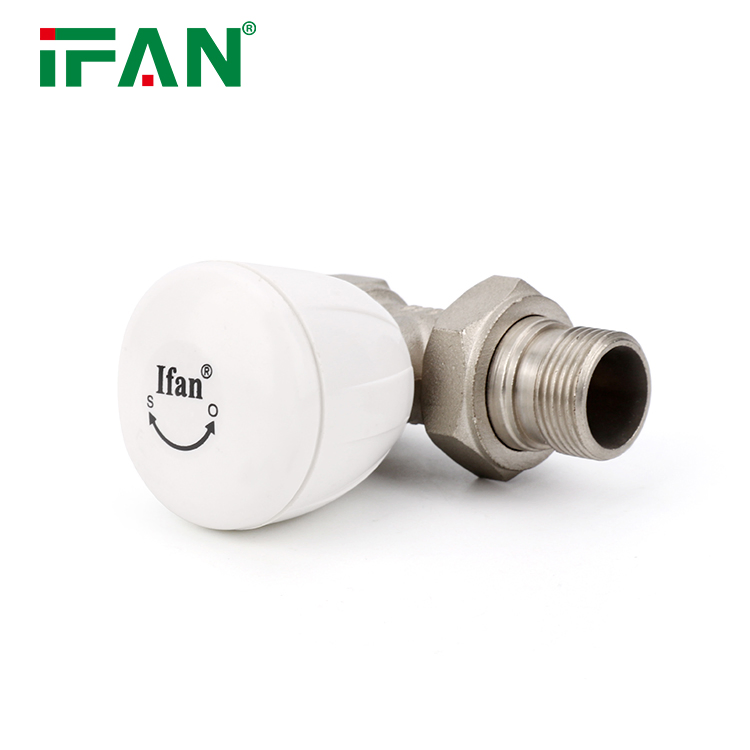 Ifan High Pressure Radiator Valve Radiator Angle Valve 1/2 3/4 Inch Brass Radiator Valve
