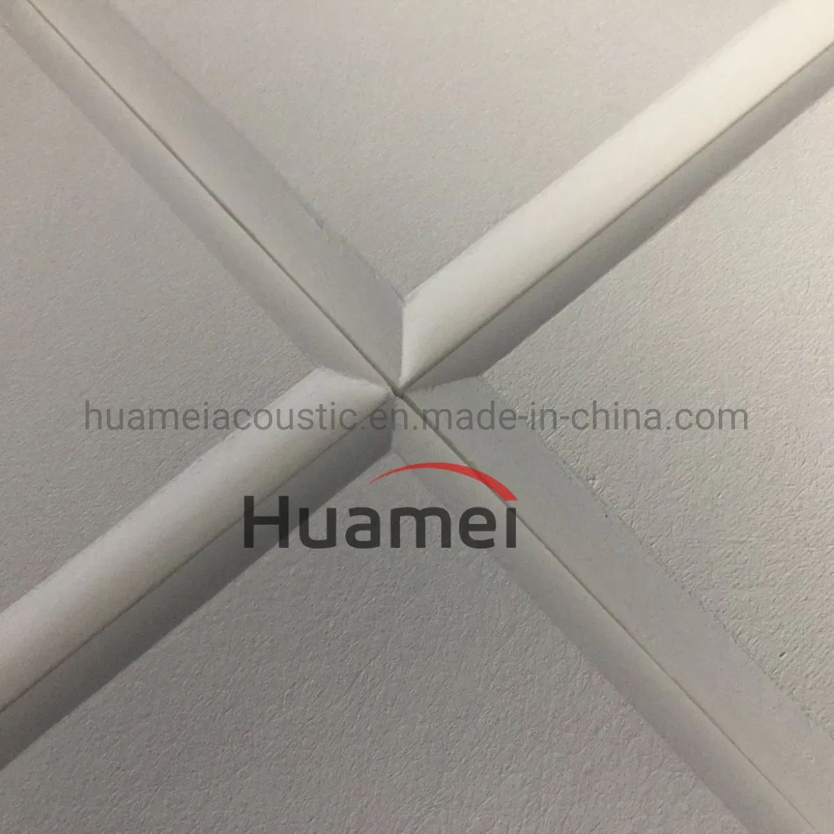 Fibergalss Soundproof Panel Bevel Edge Ceiling Tiles