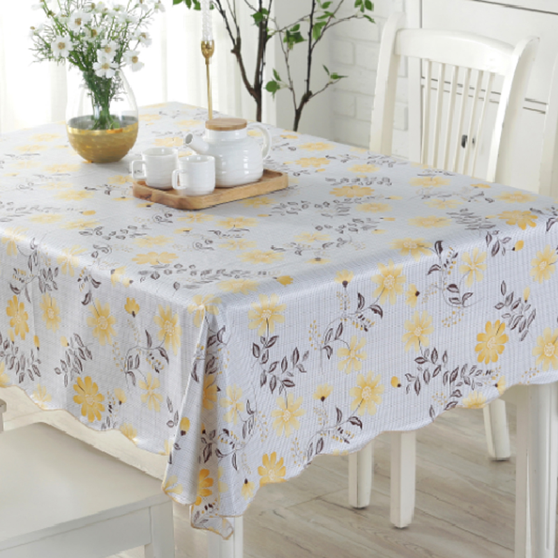 PVC 100% Waterproof Oil Proof Spill Proof PVC Wipe Clean Tablecloth