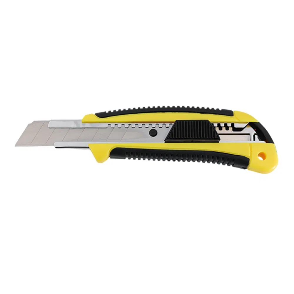Heavy Duty 8-Snap Blade Utility Knife with Rubber Grip