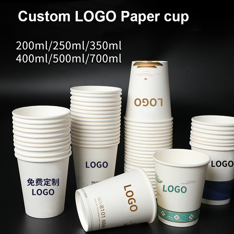 Бумажные стаканчики 8, 10, 12 унций с крышкой