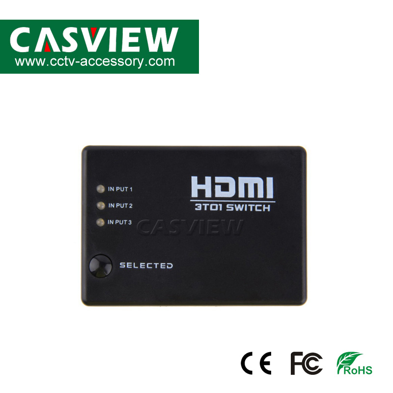 HDMI-коммутатор 3x1 с пультом, Full HD 1080P