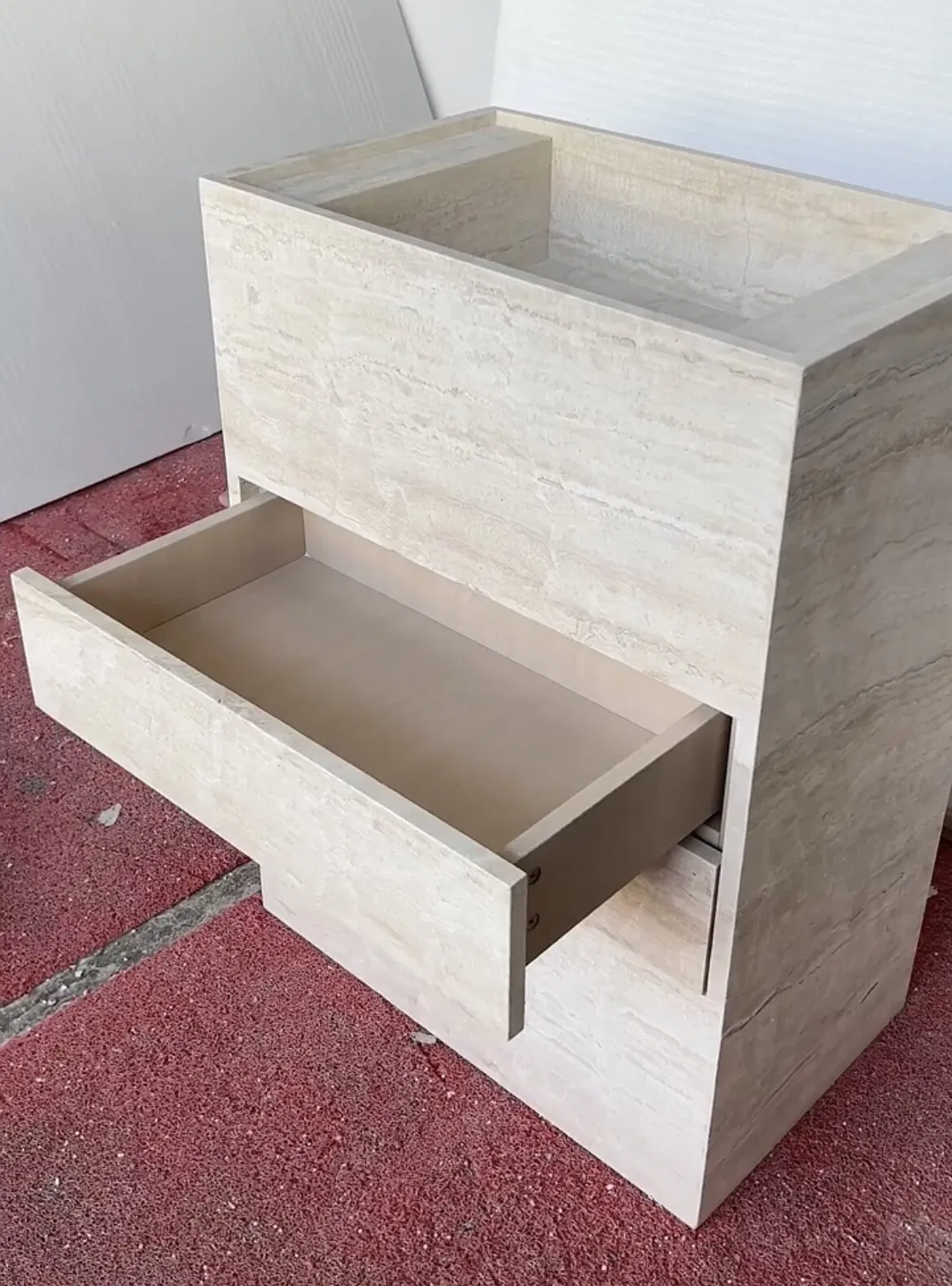 Natural stone honed/matt White Travertine Vanity Sink for interior/indoor hotel/apartment/office/restaurant/bar Bathroom/toilet