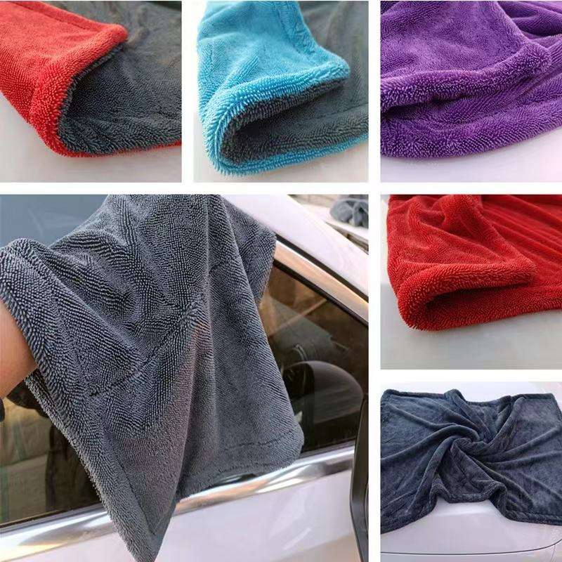 Double Layers Cloth Auto Absorbent Microfiber Twist Loop Drying Car Wash Cleaning Towel