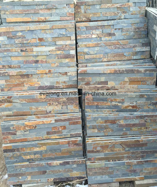 Natural Rusty Slate Culture Stone for Exterior Wall Cladding Stone Construction Stone