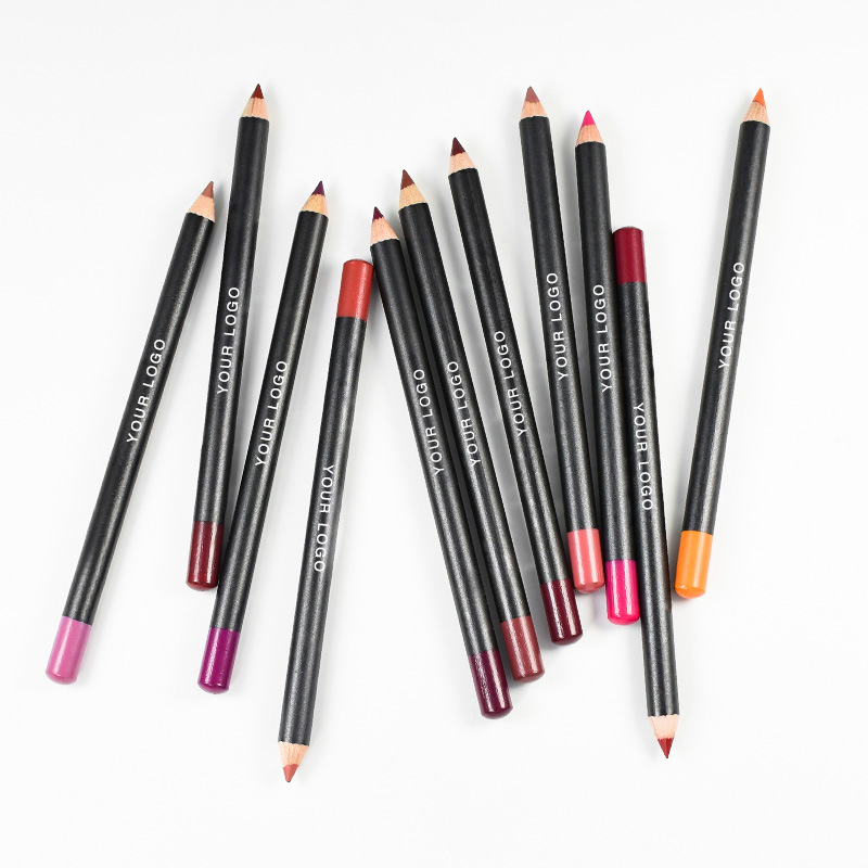 Natural Vegan Long-Lasting Customize Matte Finish 12PCS Lip Liner Pencil Set