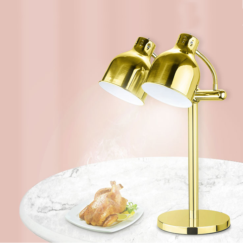 Hotel Banquet Commercial Kitchen Food Plate Warmers Lamp Table Chopping BBQ Display Infared Hot Buffet Heater Insulation Food Warming Station