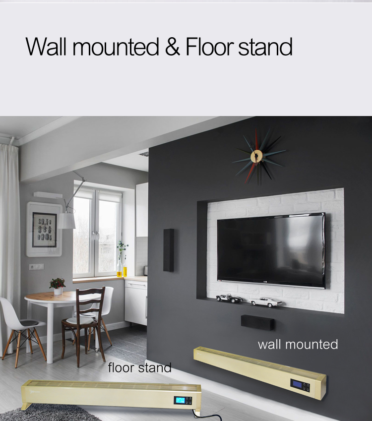 Electric Convection Heater Radiator Smart Heater Home Baseboard Heater for Winter