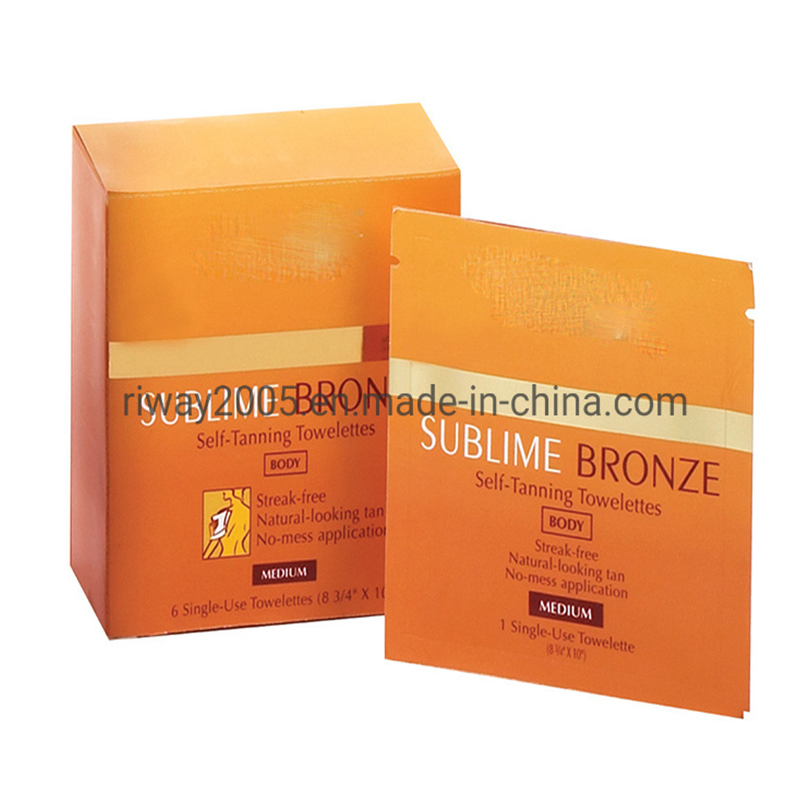 Natural Glow Instant Sun Sunless Tanning Towelettes Single-Use Self Tanning Wipes