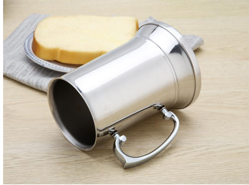 Стальная пивная кружка 450 мл с двойными стенками