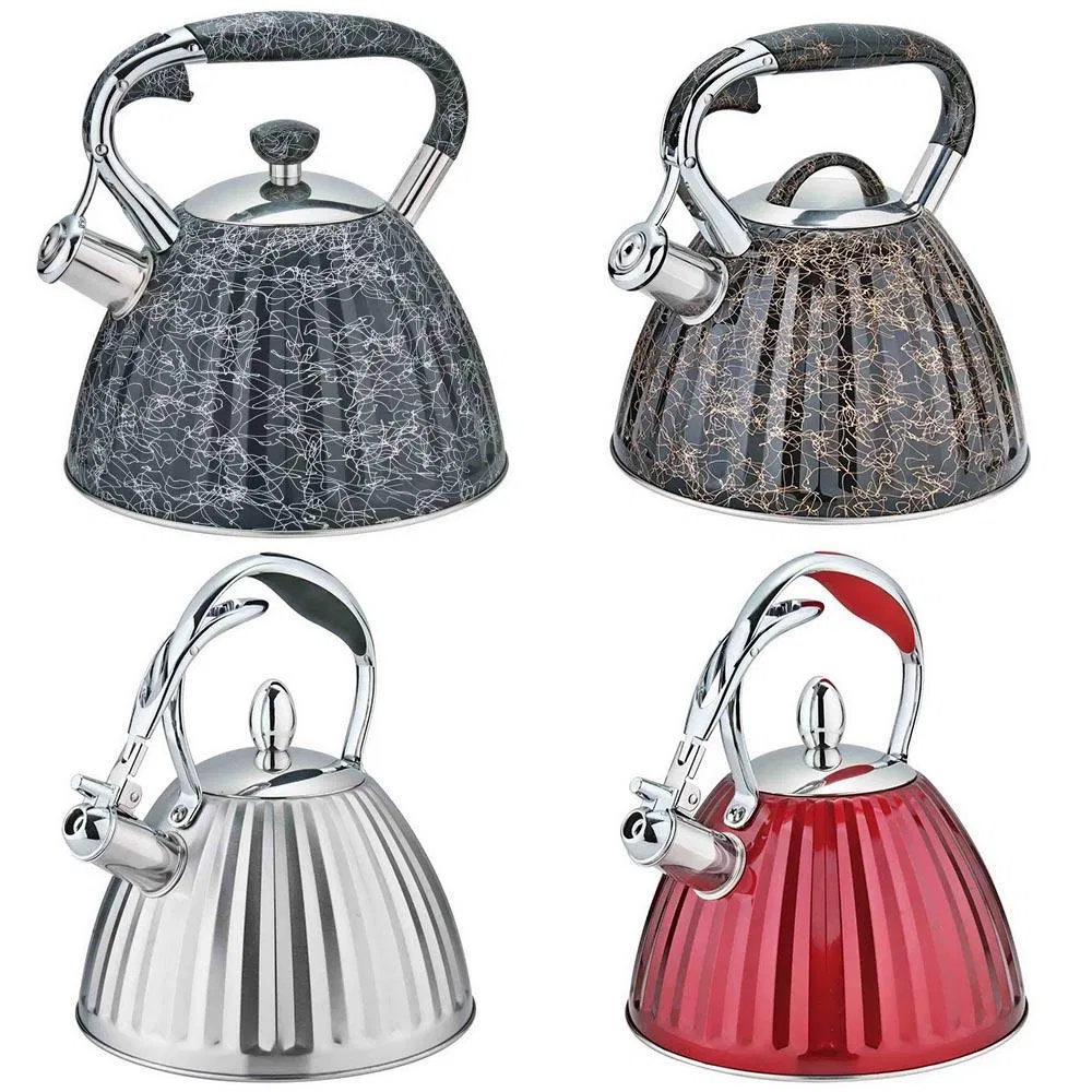 Household 3.0 Litre Prsmatic Conic Design Metal Stainless Steel Whistling Kettle, Suitable for Induction Cooker and Gas Stove