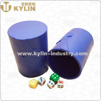 Simple Clean Family KTV Bar Games Plastic Dice Cup with 5 Dice