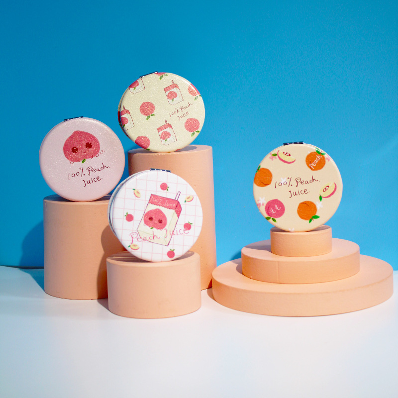 Small Cute Round Plastic Pocket Cosmetic Pocket Mirror