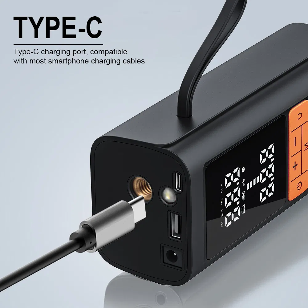 Портативный компрессор 150psi с Power Bank и манометром