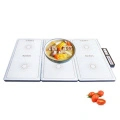 Tempered Glass Heating Surface Food Warmer 3 Pan