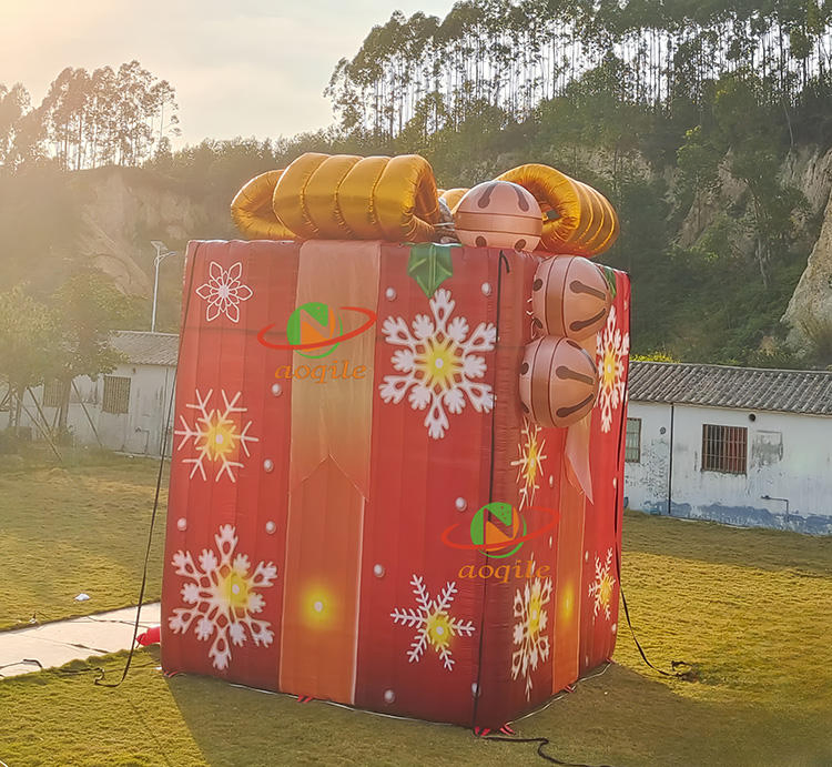 Commercial Grade Inflatable New LED Colorful Gift Box Inflatable Birthday Event Gift Box Decoration Model
