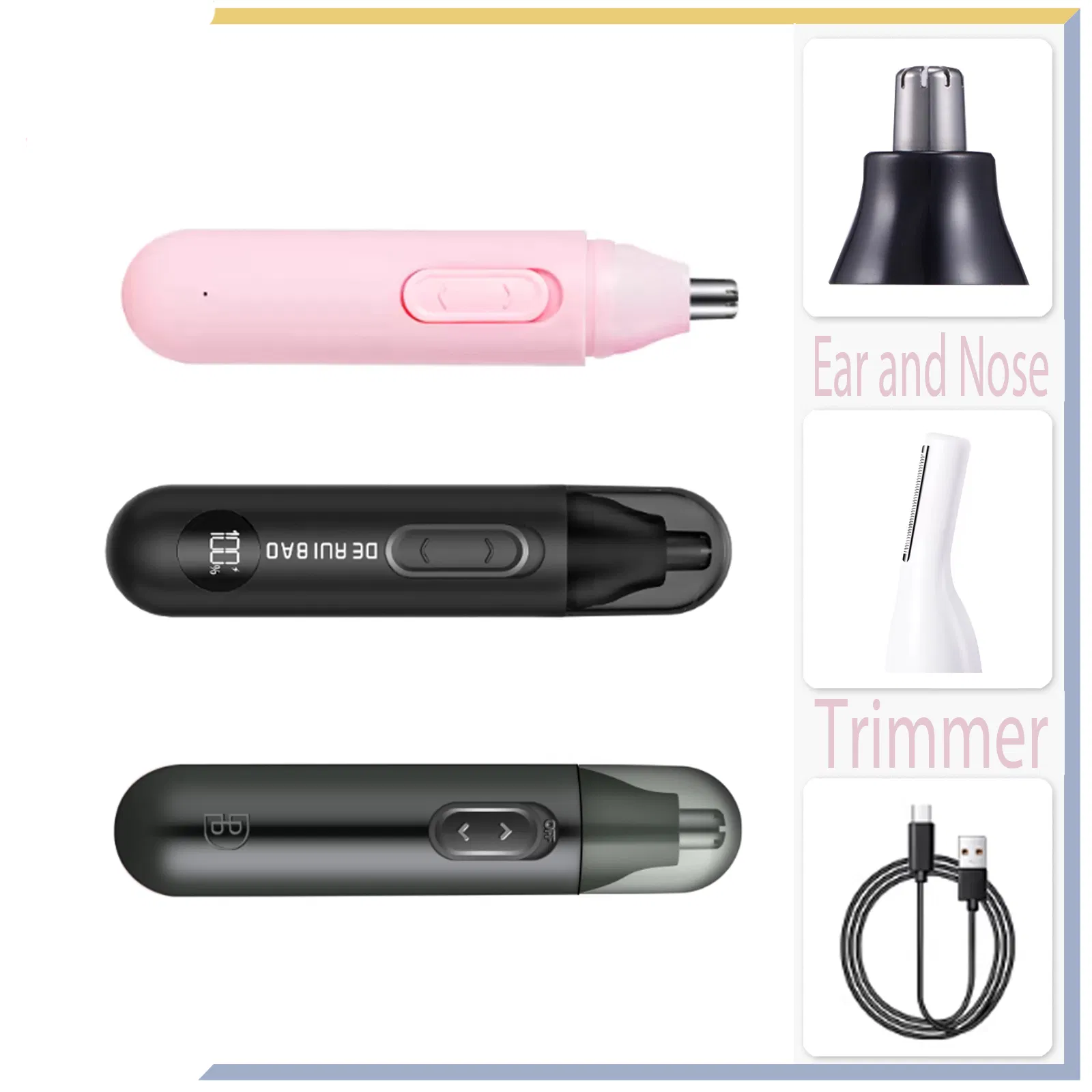 Stylish Men's Grooming Essential Device Ear and Nose Trimmer
