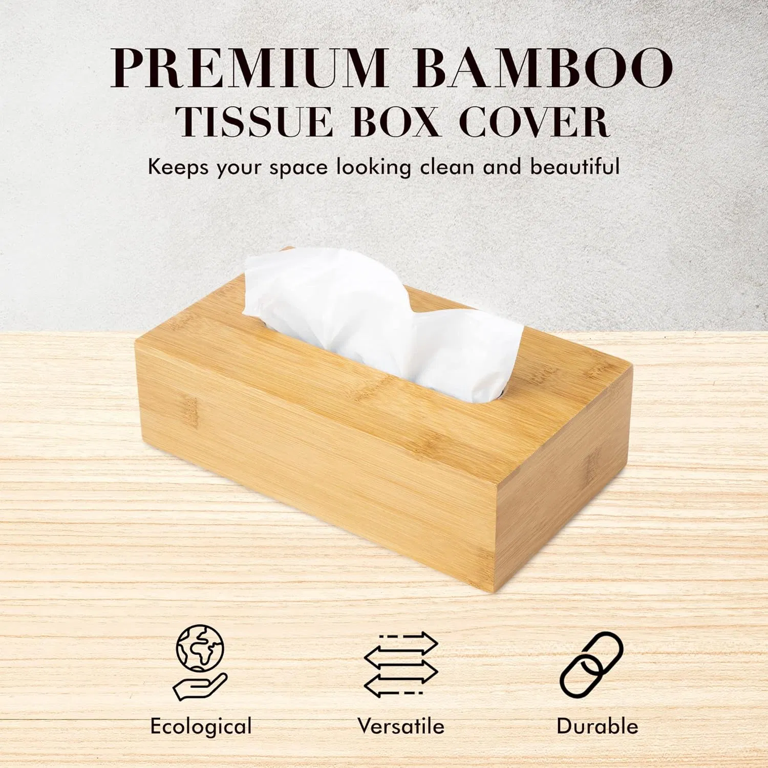 Bamboo Made Household Simple and Suitable for Bedrooms, Living Rooms, Kitchens, Washbasins, and Paper Boxes