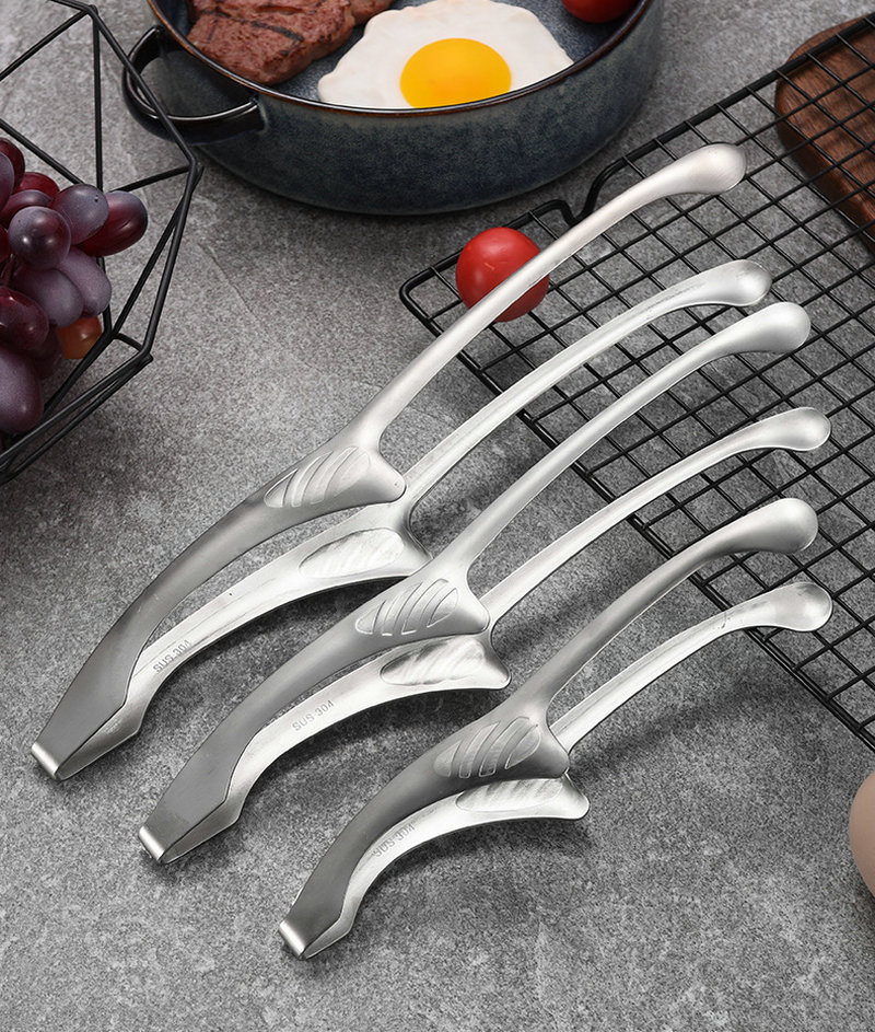 Stainless Steel Food Tongs Ergonomic Barbecue Clamp for Safe Handling Wbb29862