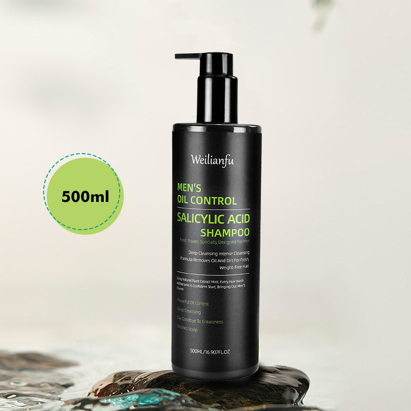 Men's Salicylic Acid Oily Hair Control, Refreshing Scalp Cleanser Hair Shampoo and Conditioner Volume-Boosting Formula for Light and Bouncy Hair Care