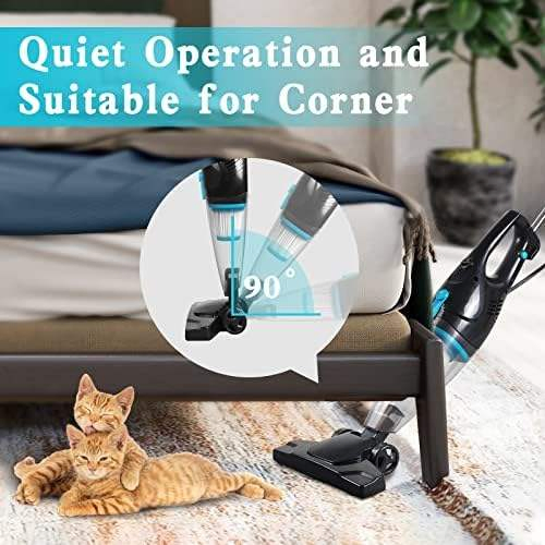 Ultra Quiet Stick Vacuum Cleaner 400W for Pet Hair Removal