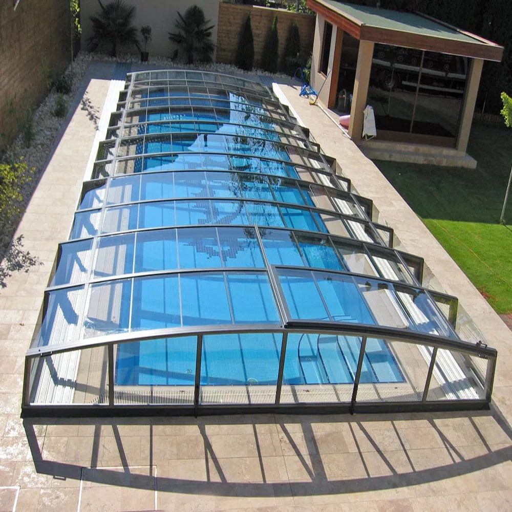 Garden Swimming Pool Roof Automatic Retractable Sunroom Pool Cover