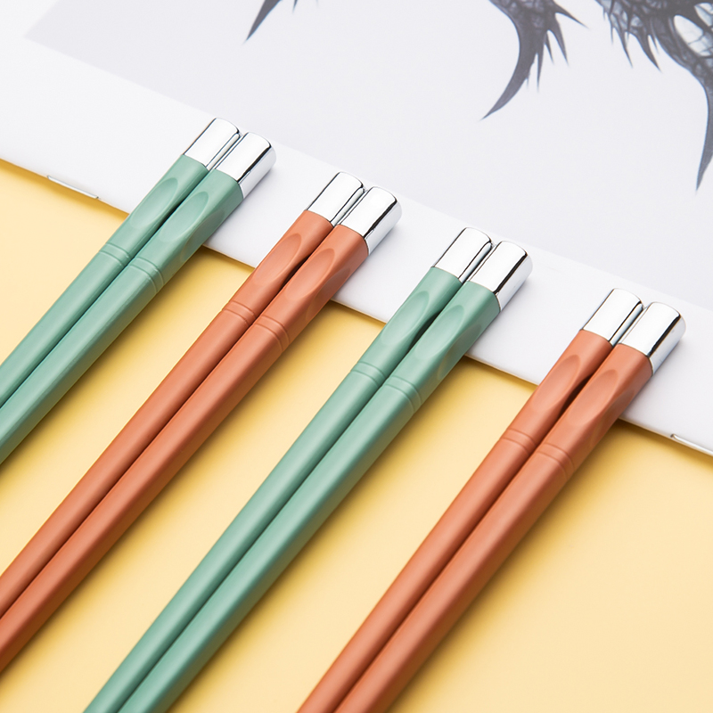 Orange Green Color Reusable Pet and Fiberglass Food Sushi Chopsticks